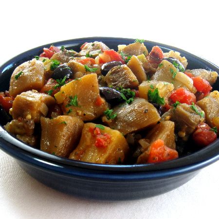 One Perfect Bite: Turkish Eggplant Stew with Tomatoes - Domatesli Patlican